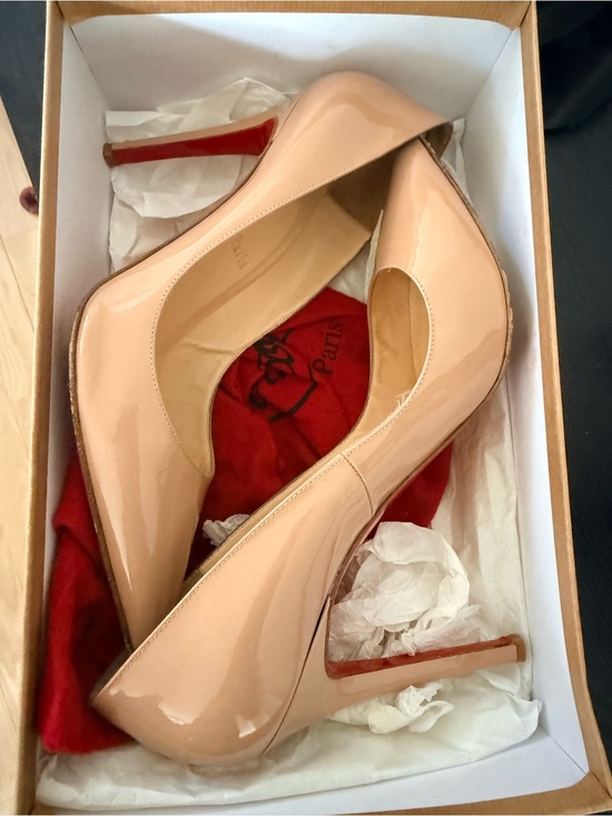 Christian Louboutin Shoes - Christian Louboutin patent pigalle in nude calf.